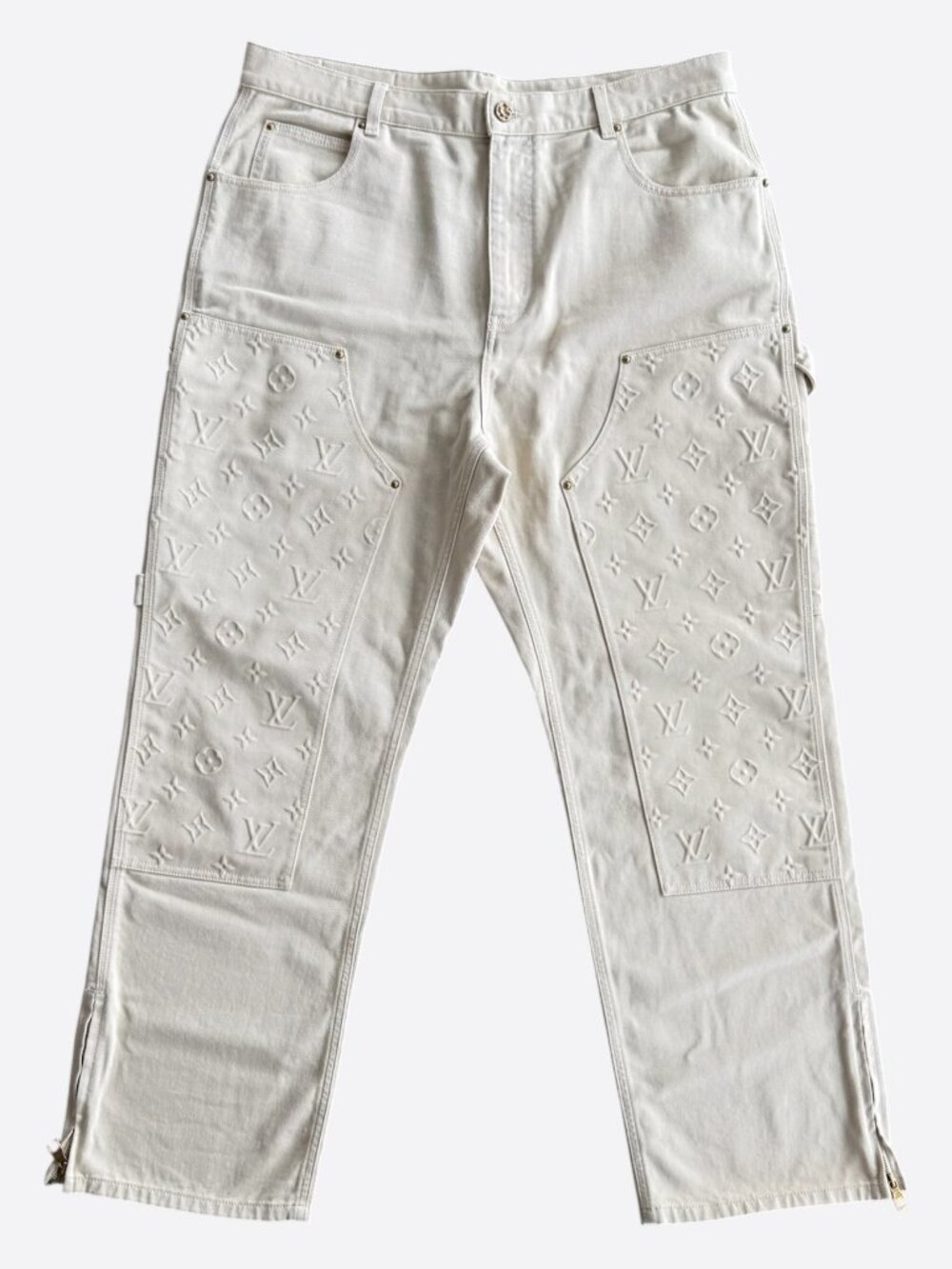 Louis Vuitton Beige Monogram Carpenter Pants
